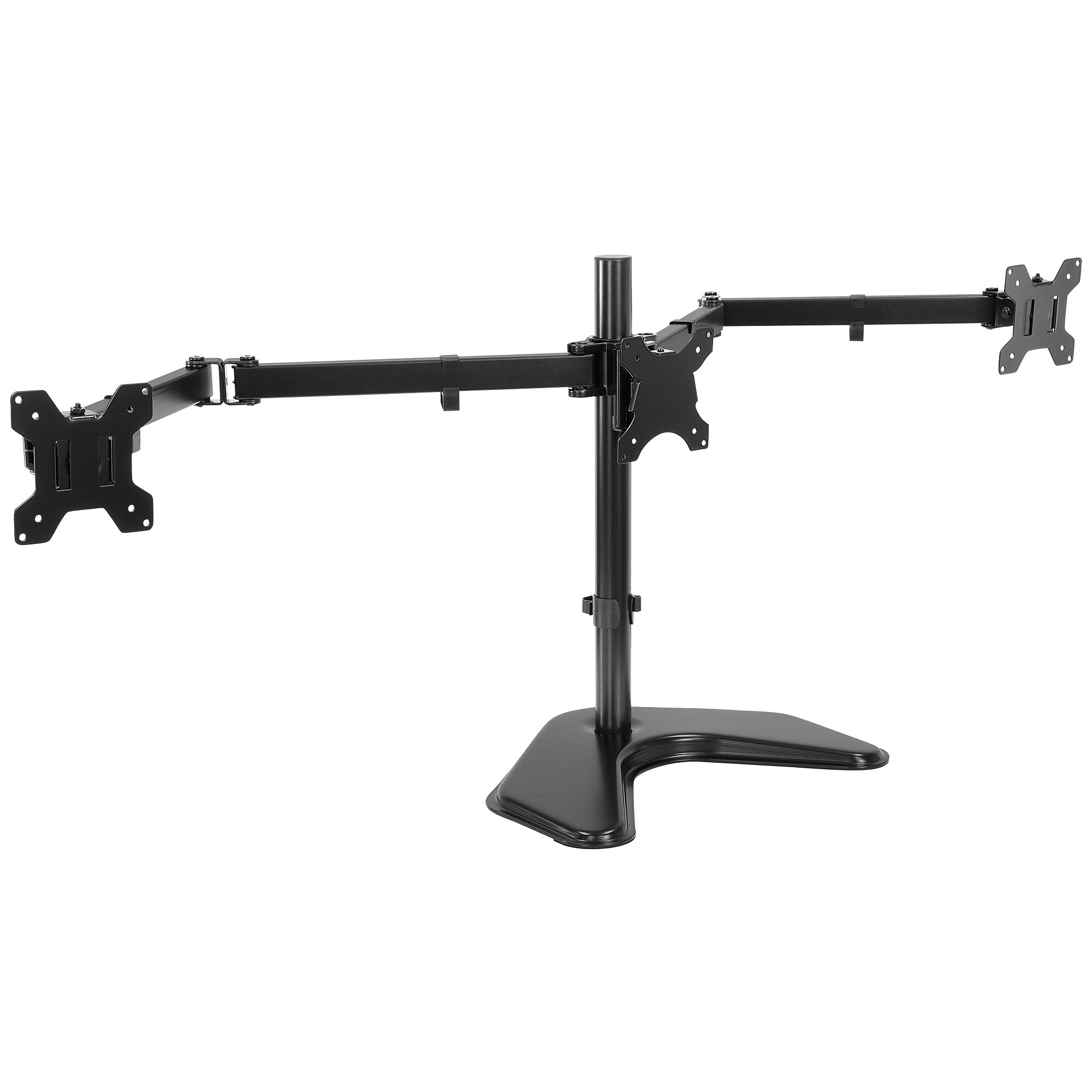 Mount-It! Adjustable Triple Monitor Stand, Up to 27″, Black (MI-2789XL) Sansujyuku sansujyuku.com