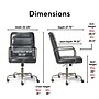 Finch Franklin Bonded Leather Computer and Desk Chair, Charcoal Gray (CHR10060A)~#|#~94F06B4D-8995-478D-822C7E4993064233_sc7