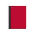 Staples® Premium Composition Notebooks, 7.5" x 9.75", College Ruled, 100 Sheets, Red (TR58344M CC)