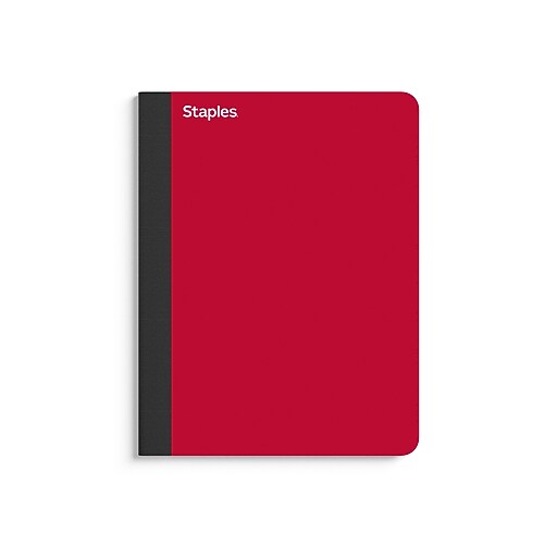 Staples® Premium Composition Notebooks, 7.5" x 9.75", College Ruled