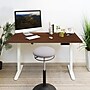 Mount-It! 55"W Electric Adjustable Standing Desk, Brown/White (MI-18062)~#|#~94F53AEB-8B03-4FD1-B53411A683E7352D_sc7