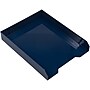 JAM PAPER Stackable Paper Trays, Navy Blue, Desktop Document, Letter, & File Organizer Tray, 2/Pack (344naas)~#|#~95043477-0343-40B6-8B497AB1ED48F8E4_sc7