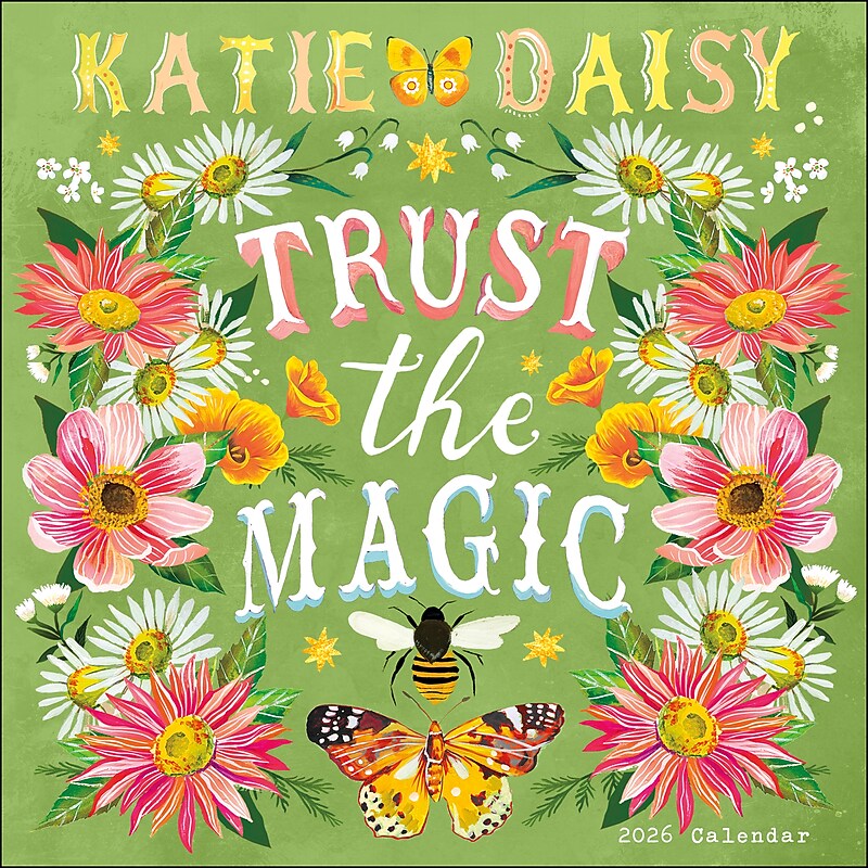 2026 Amber Lotus Katie Daisy 12" x 12" Monthly Wall Calendar (9781524896362) image 1
