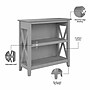 Bush Furniture Key West 30"H 2-Shelf Bookcase with Adjustable Shelf, Cape Cod Gray (KWB124CG-03)~#|#~95096801-BB1D-4D3B-A90C669EF265C8BE_sc7