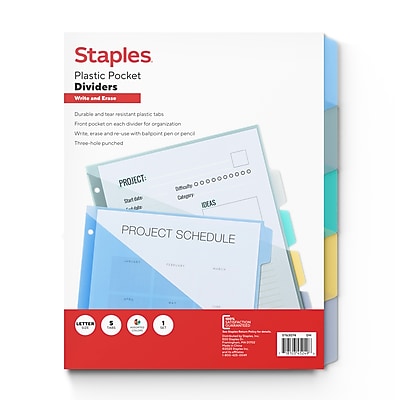 OS Plus OSD8T2M3 8-Tab Plastic Binder Dividers With 2 Pockets & Insertable Big Tabs - Set Of 3 7a46a70e 1a05 4379 983e 15ed321cc167.67d00fe6592912a0c7187171dc2ffec7
