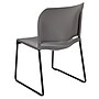 Flash Furniture HERCULES Series Plastic Contoured Stacking Chair, Gray/Black (RUT238AGY)~#|#~950ABA6D-1D08-42BC-832E631D88AF9730_sc7
