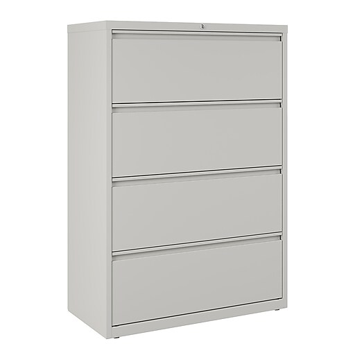 Staples 4Drawer Lateral File Locking, Letter/Legal, Gray, 36