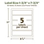 Avery EcoFriendly Laser/Inkjet Rectangle Multipurpose Labels, 1-3/4" x 7-3/4", White, 50/Pack (94232)~#|#~95123196-4853-4C87-9DABC1573419EE92_sc7