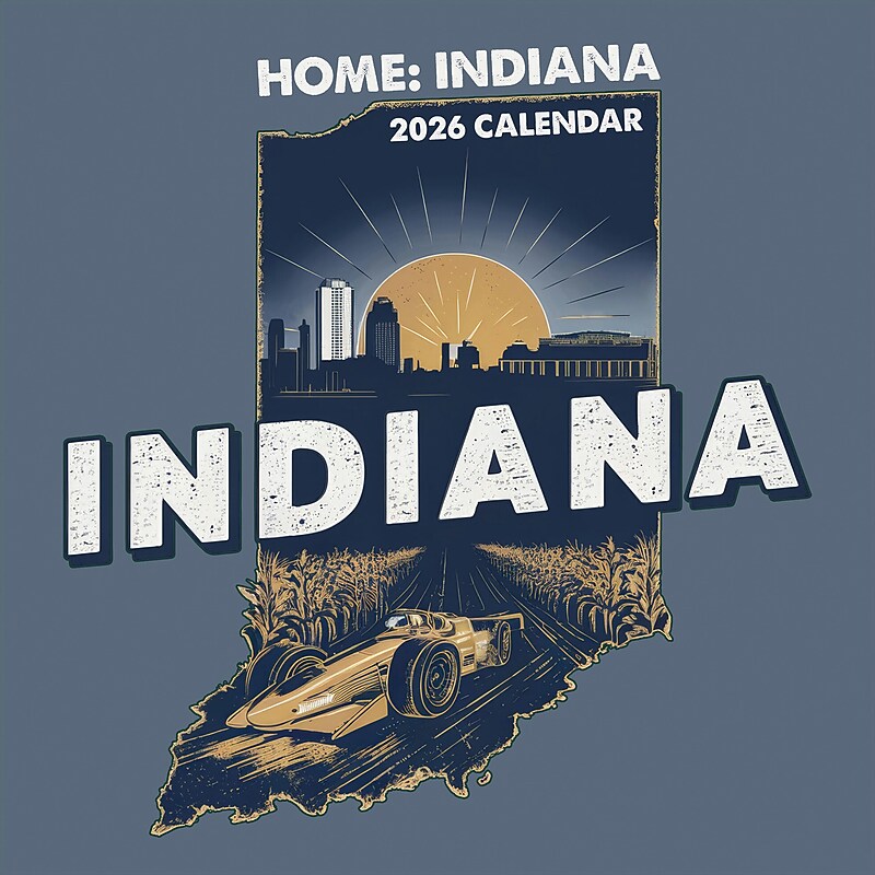 2026 TF Publishing 12" x 17" TF Publishing 12" x 12" Home: Indiana Wall Calendar 26-1129 image 1