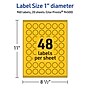 Avery Laser/Inkjet Round Multipurpose Labels, 1" Dia., Bright Yellow, 960/Pack (94500)~#|#~95151DF5-5B3B-4B7D-A647EC1A40593C85_sc7
