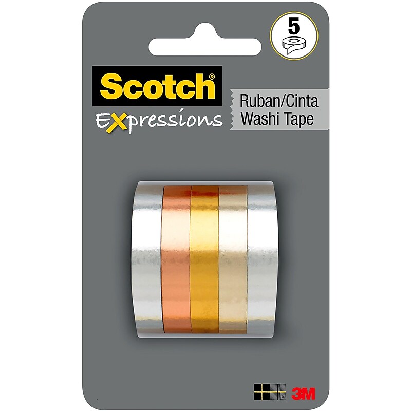 Scotch® Expressions Washi Tape, .59" x 10.91 yds. (C1017-5-P1) image 1