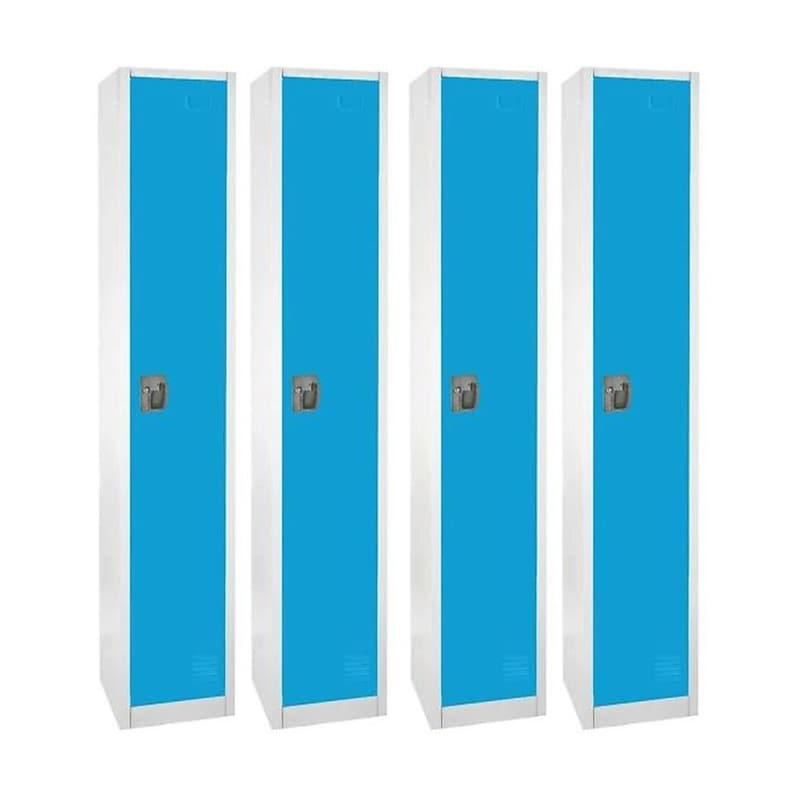 AdirOffice 72'' Single Tier Blue Storage Locker, 4/Pack (629-201-BLU-4PK) image 1