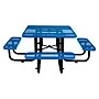 Global Industrial 46" Square Outdoor Steel Picnic Table, Expanded Metal, Blue (277151BL)~#|#~952A2E7B-A01B-424C-BD0BFBAD1E00EAB6_sc7