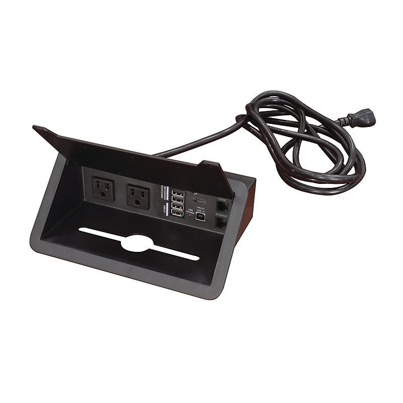 Regency Tabletop Power and Data Port, Black (DPEL2) image 1