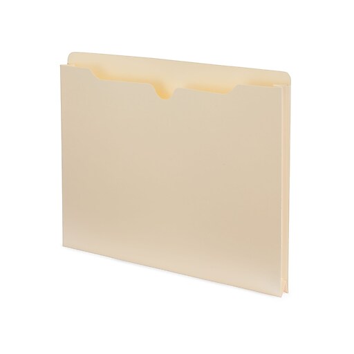 Staples File Jacket, 1" Expansion, Letter Size, Manila, 50/Carton