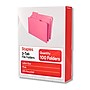 Staples Reinforced File Folders, 1/3-Cut Tab, Letter Size, Pink, 100/Box (508952)~#|#~952B73B8-86E0-47C1-8BA2ED43ECC719B7_sc7
