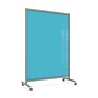 Ghent EZ Magnetic Glass Mobile Dry-Erase Whiteboard, Aluminum Frame, 75"H x 50"W, Blue (EZ1MA7550BE)~#|#~952C3DB1-7742-4BA7-83A4F715A5BB49B7_sc7