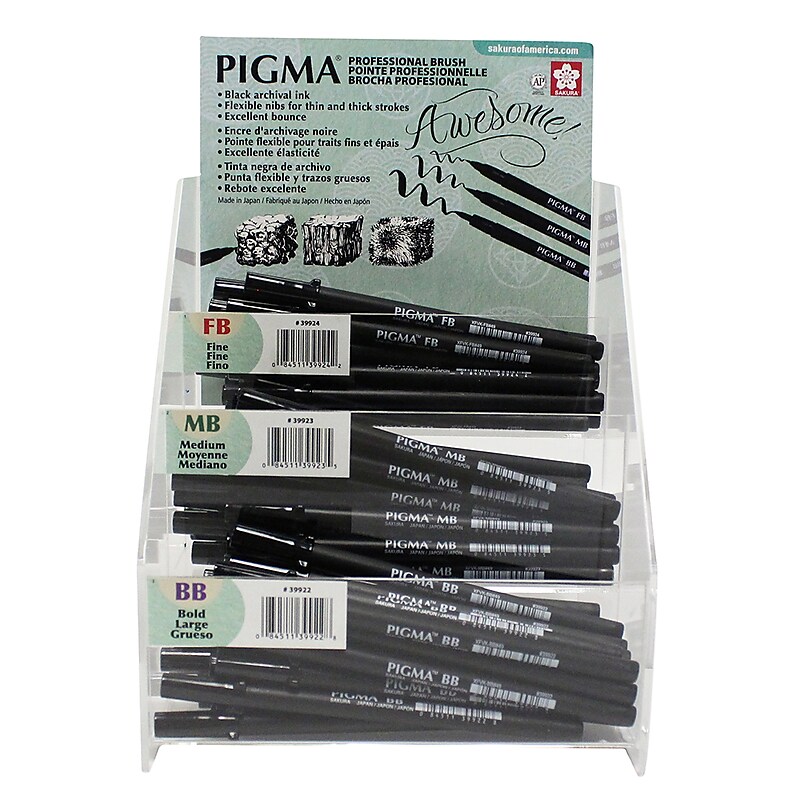 Sakura Pigma Professional Brush Pen, Black, 72/Pack (SAK50029) image 1