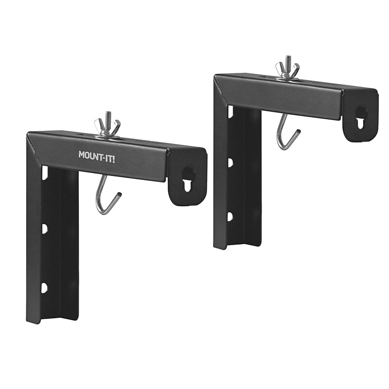 Mount-It! 6" Universal Projector Screen Mount, Wall or Ceiling Installation, Black, 2/Pack (MI-630BLK) image 1
