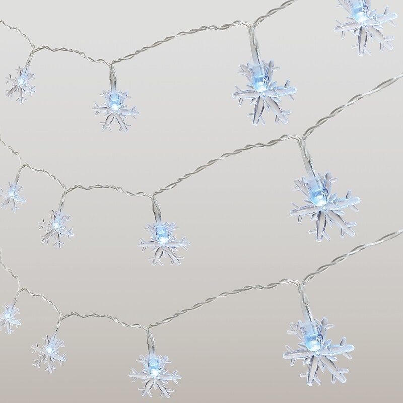 Excello Brands 20' Snowflake Holiday String Lights, 40 Lights (EGP-HL-SNF-20) image 1