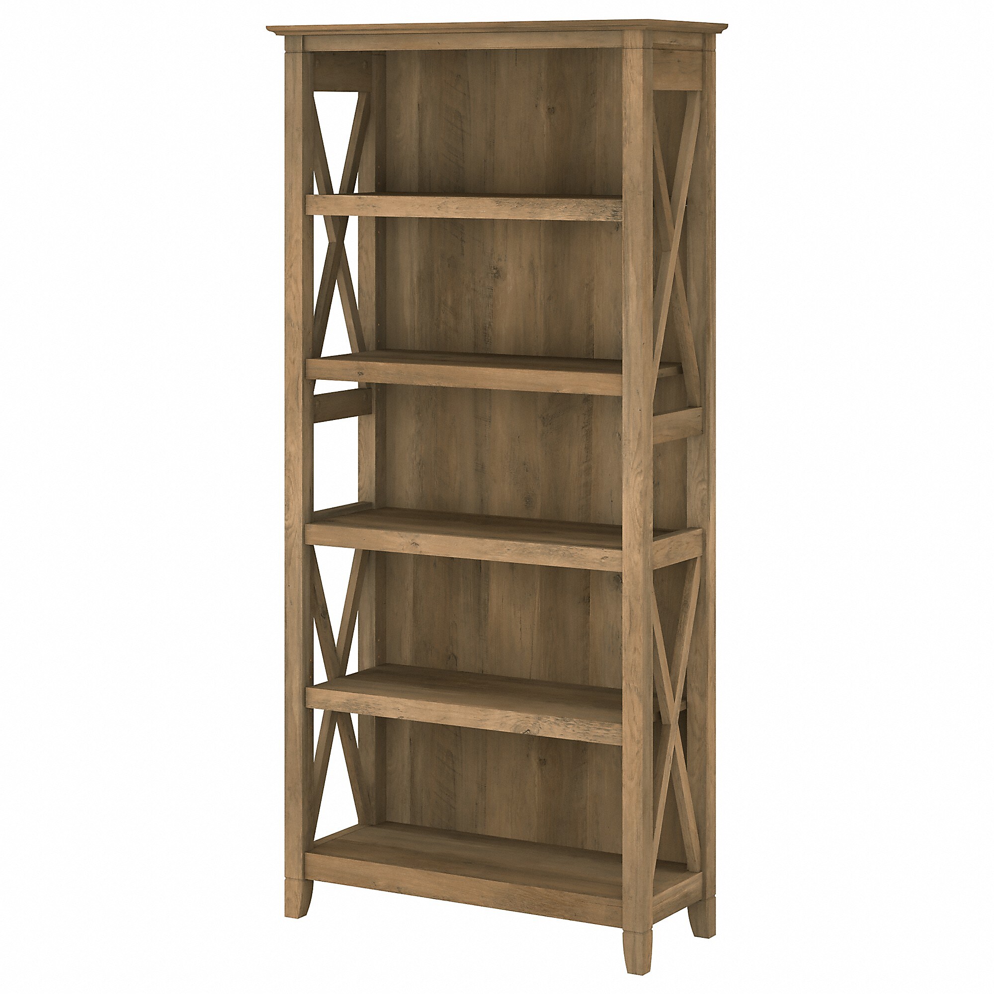 Bush Furniture Key West 66″H 5-Shelf Bookcase with Adjustable Shelves, Reclaimed Pine Laminated Wood (KWB132RCP-03) Sansujyuku sansujyuku.com
