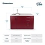 Viva Comfort 36.32'' H x 48" L Medical Cabinet with Left Sink, 4-Doors, 2-Drawers, Claret (902BASE48LSCL)~#|#~953AD16F-8CB5-40E9-8152DC2FFF8C5F5F_sc7