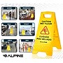 Alpine Industries 24 in. A-Frame Multilingual Caution Safety Wet Floor Sign, Yellow, 10 Pack (ALP499-10)~#|#~95417872-857E-4D5E-A146163095394FFE_sc7