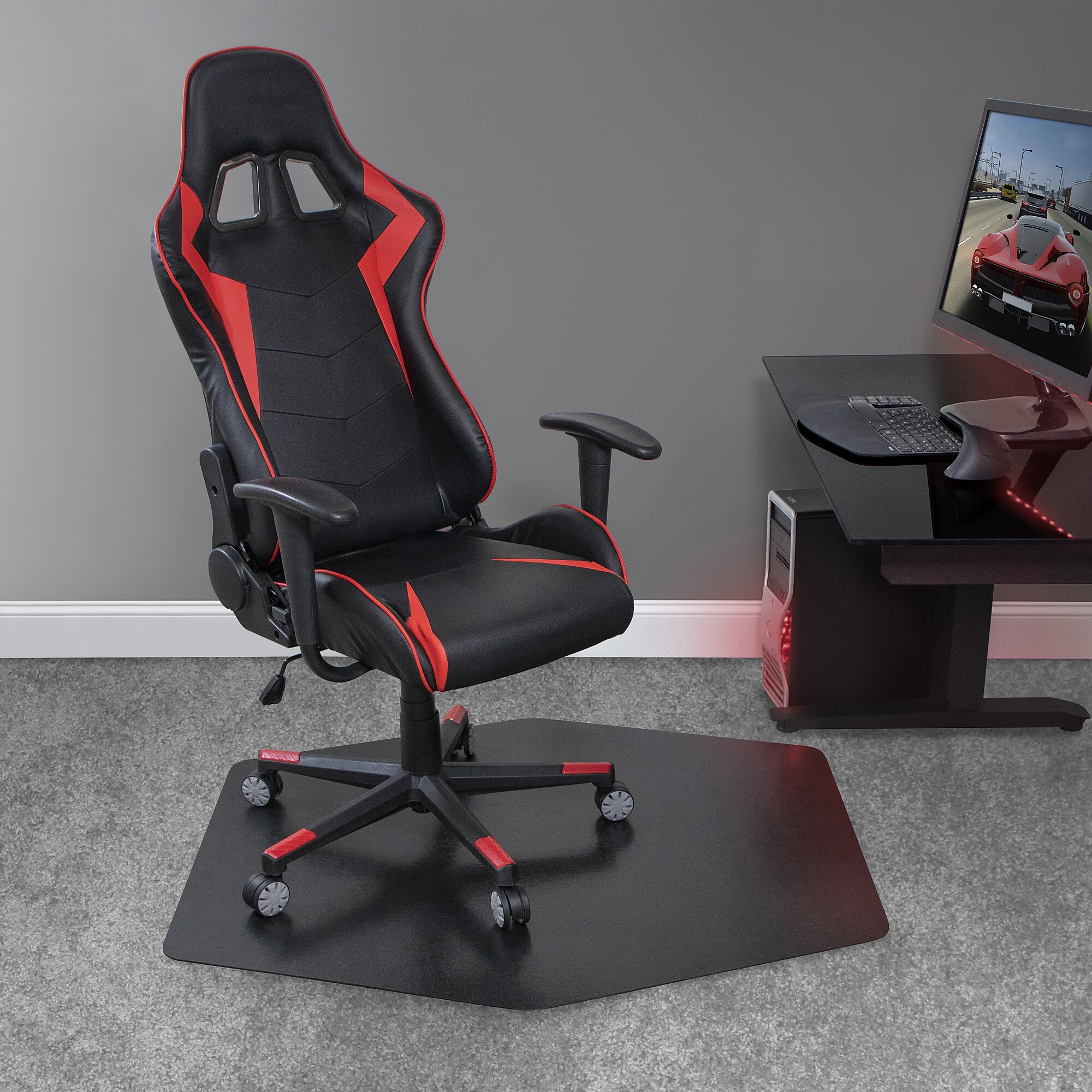 E.S. Robbins Game Zone Chair Mat, 42″ x 46″, Black (121570) Sansujyuku sansujyuku.com