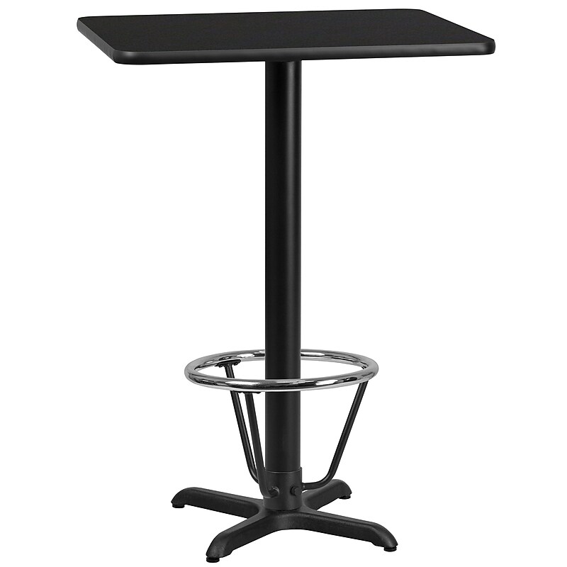 Flash Furniture Laminate Table Top with X-Base, 24" x 30", Black (XUBK2430T22B3F) image 1