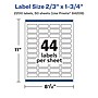 Avery Laser/Inkjet Multipurpose Labels, 1.75" x ", Glossy Clear, 2200/Box (94209)~#|#~95433D8A-D0CD-416B-8AD09FB81336CA9D_sc7