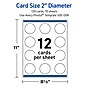 Avery Round Integrated Cards, Matte White, 100/Pack (19479370890)~#|#~9545B618-B8B5-44F8-8C66B4A04836329D_sc7