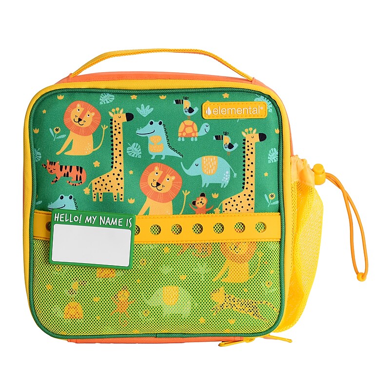 Elemental Chomper Kids Insulated Lunch Bag, 4-Compartment, Jungle (EMLELBAG1JNC) image 1