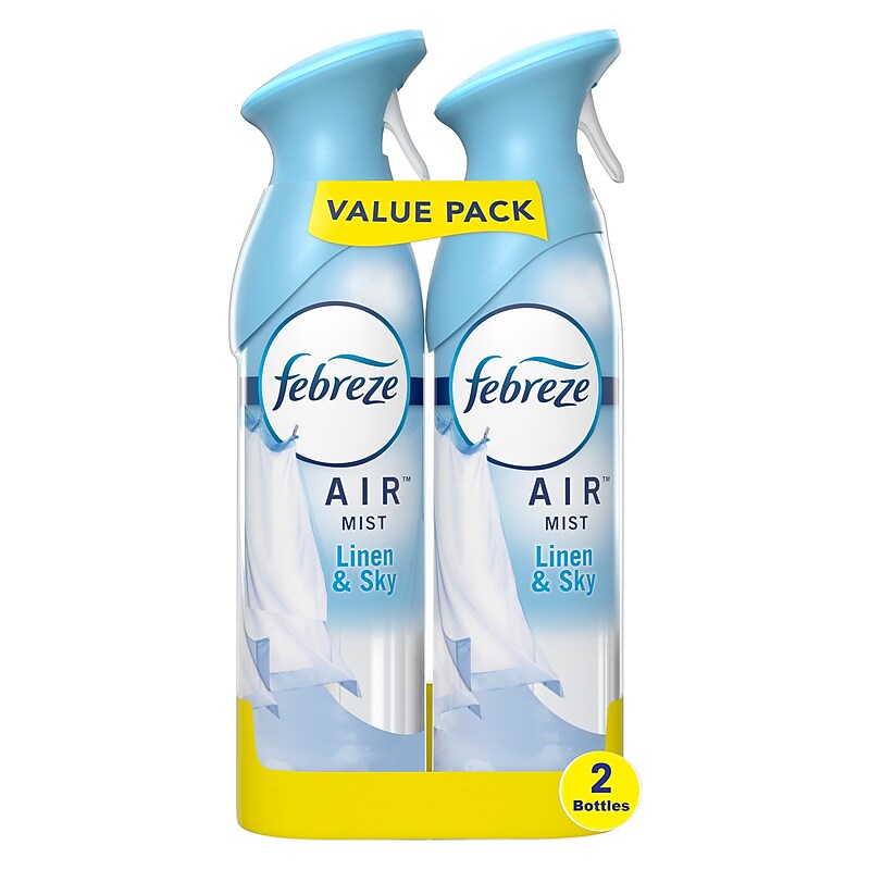 Febreze Odor-Fighting Air Freshener Spray, Linen & Sky Scent, 8.8 oz., 2/Pack (97799) image 1