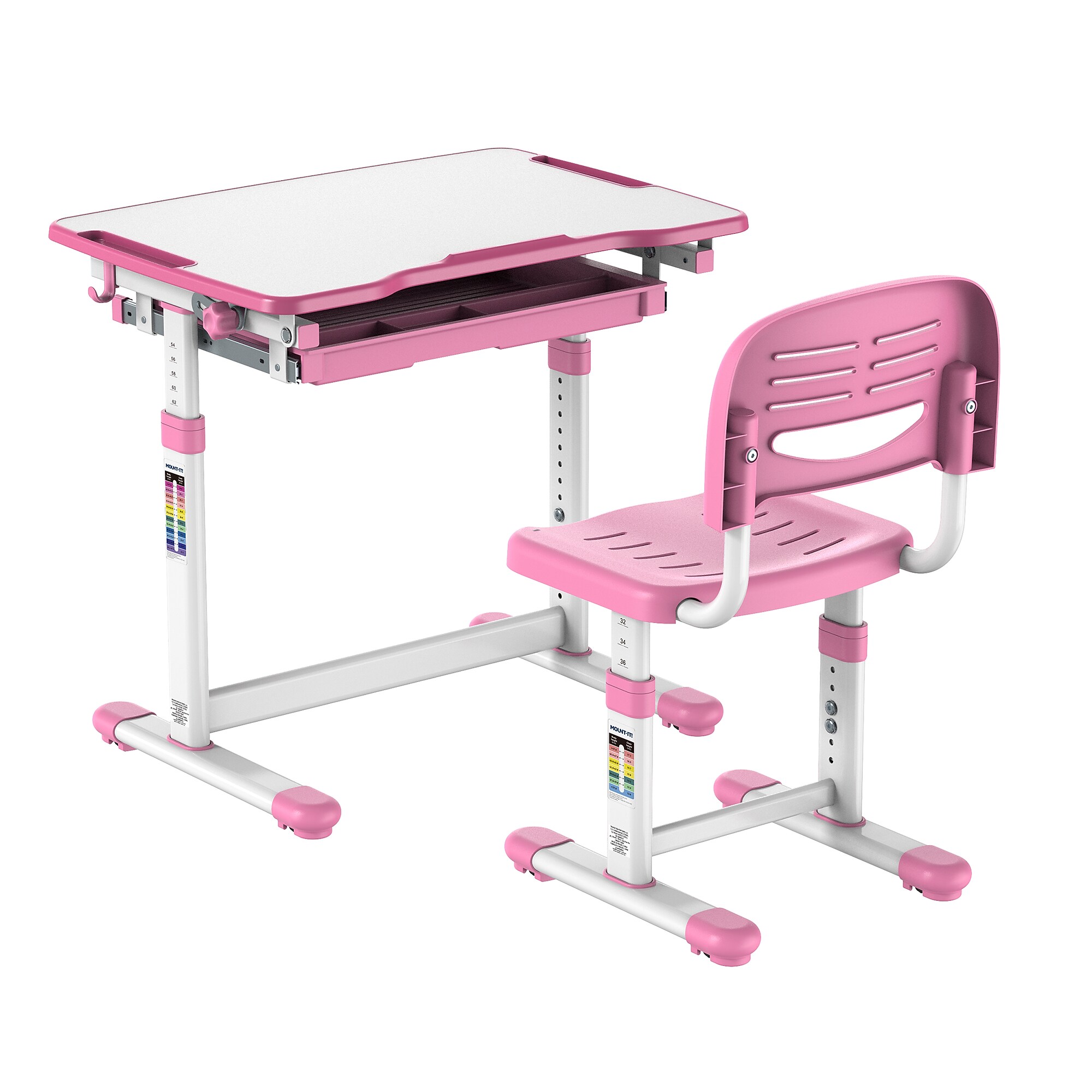 Mount-It! 26″W Kid’s Desk with Chair, Pink (MI-10203) Sansujyuku sansujyuku.com