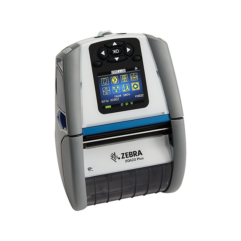 Zebra ZQ62-HUWA004-00 ZQ620 Plus-HC Direct Thermal POS Printer, Wireless, Gray/White image 1