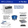 Brother MFC-L3720CDW Wireless Color Laser Printer, All-In-One, Print, Scan, Copy, Fax (MFCL3720CDW)~#|#~9555CAD2-68DD-4337-A6A2E52AF3136267_sc7