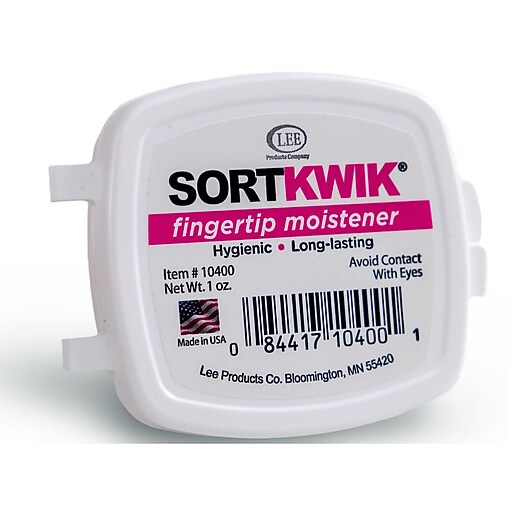 Lee Sortkwik 1 oz. Fingertip Moistener, Pink (10400) Staples