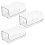 iDESIGN Medium Stackable Plastic Storage Bin, Clear, 3/Pack (29036M3)~#|#~955F748C-6F55-423E-8A68013CCC0EE296_sc7