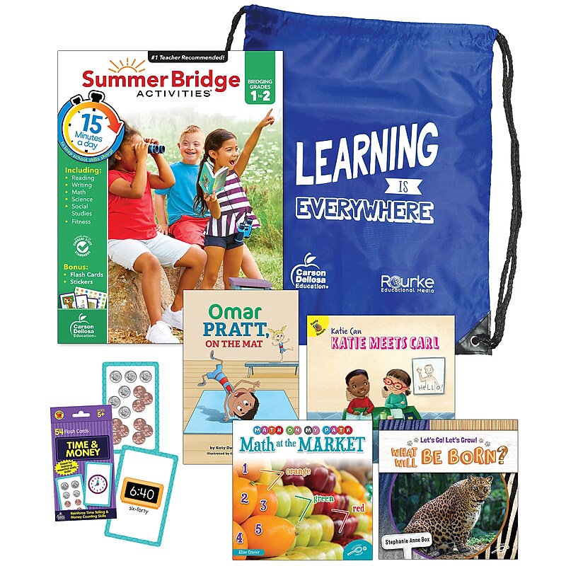 Summer Bridge Activities Summer Bridge Essentials Backpack, Grade 1-2 Workbook, 8/Set (CD-745383C) image 1