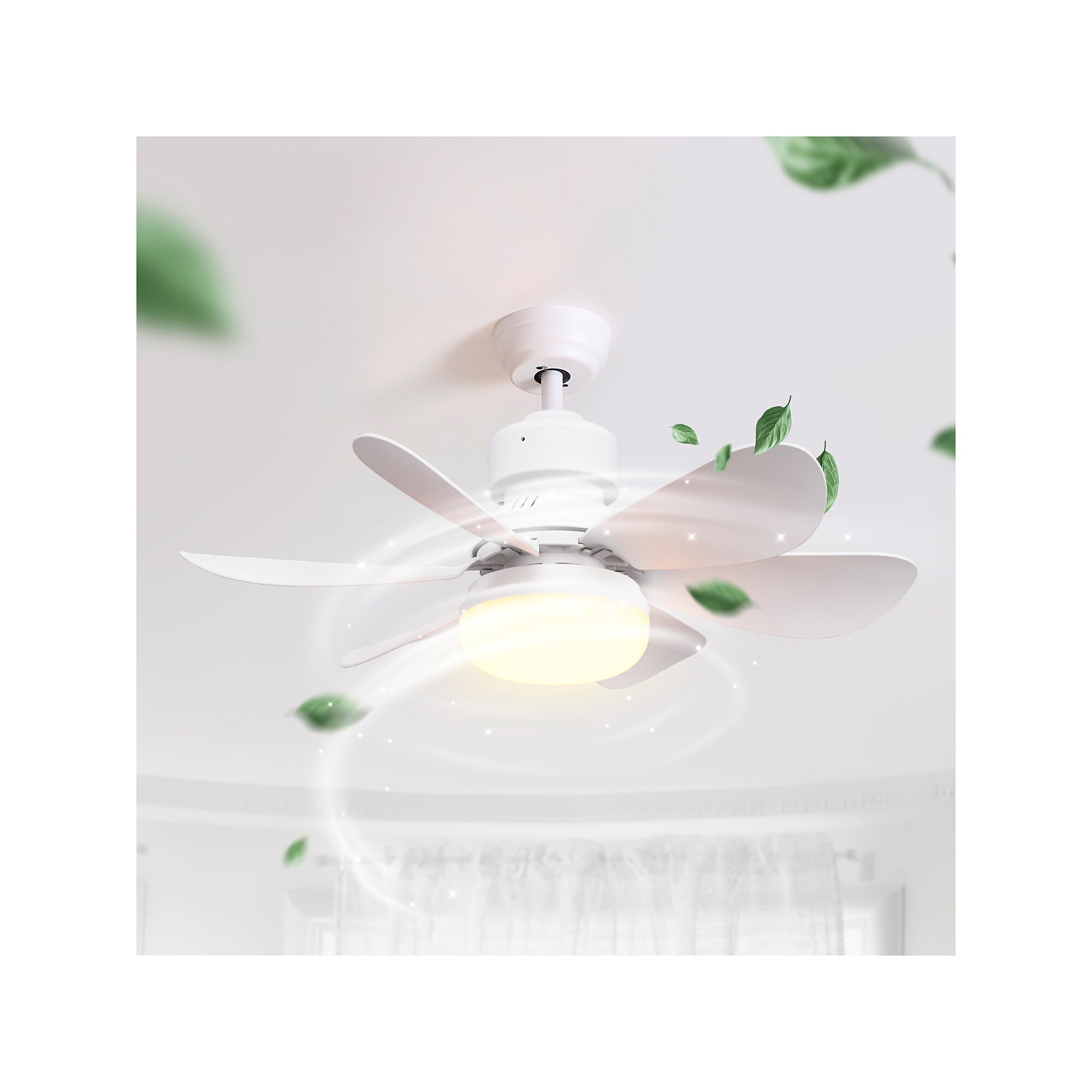 Airbro 21″ Socket Fan with Integrated Light, 3-Speed, White (FLA-21) Sansujyuku sansujyuku.com