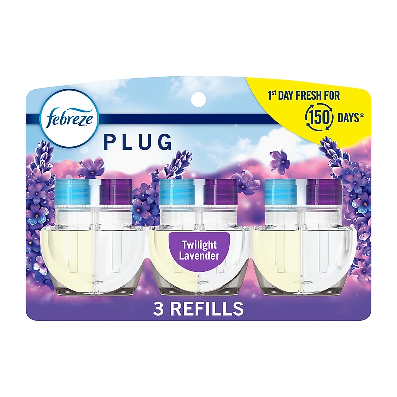 Febreze Plug In Air Freshener Scented Oil Refill, Twilight Lavender Scent, 3/Pack (11861/43671) image 1