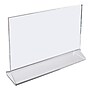 Staples Double-Sided Acrylic Horizontal Sign Holder, 7" x 5", Clear (ST63183)~#|#~95718C1D-28FA-414D-97B72368F83D6D13_sc7