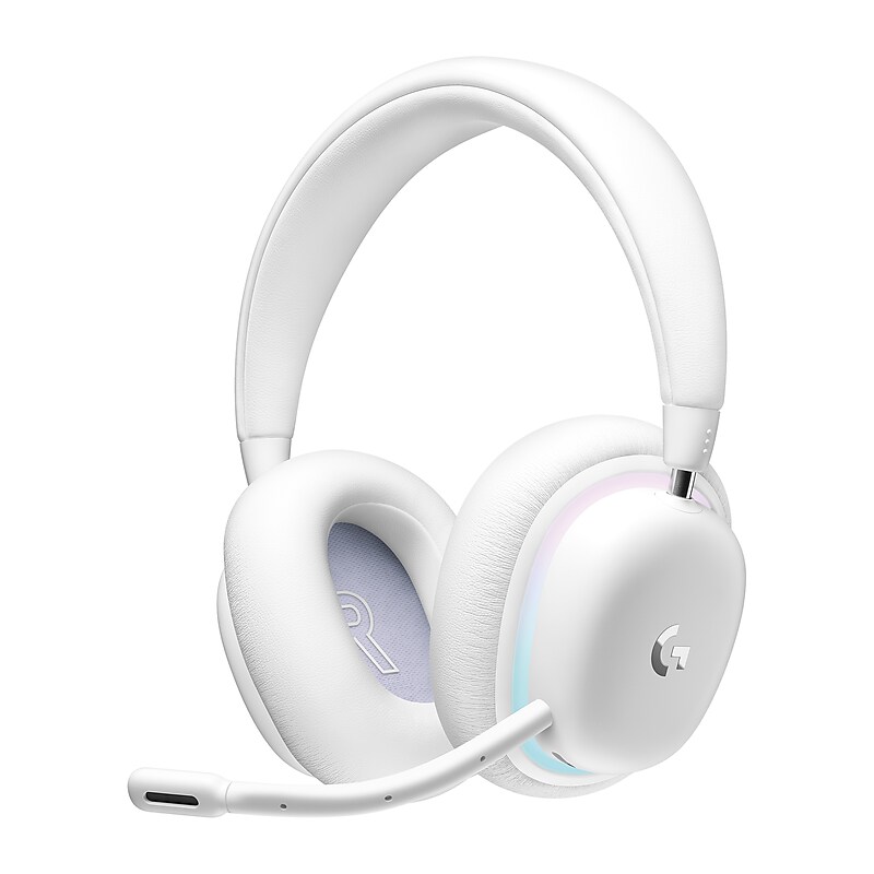 Logitech Aurora Wireless Gaming Over-Ear Headphones, Bluetooth, White Mist (981-001082) image 1