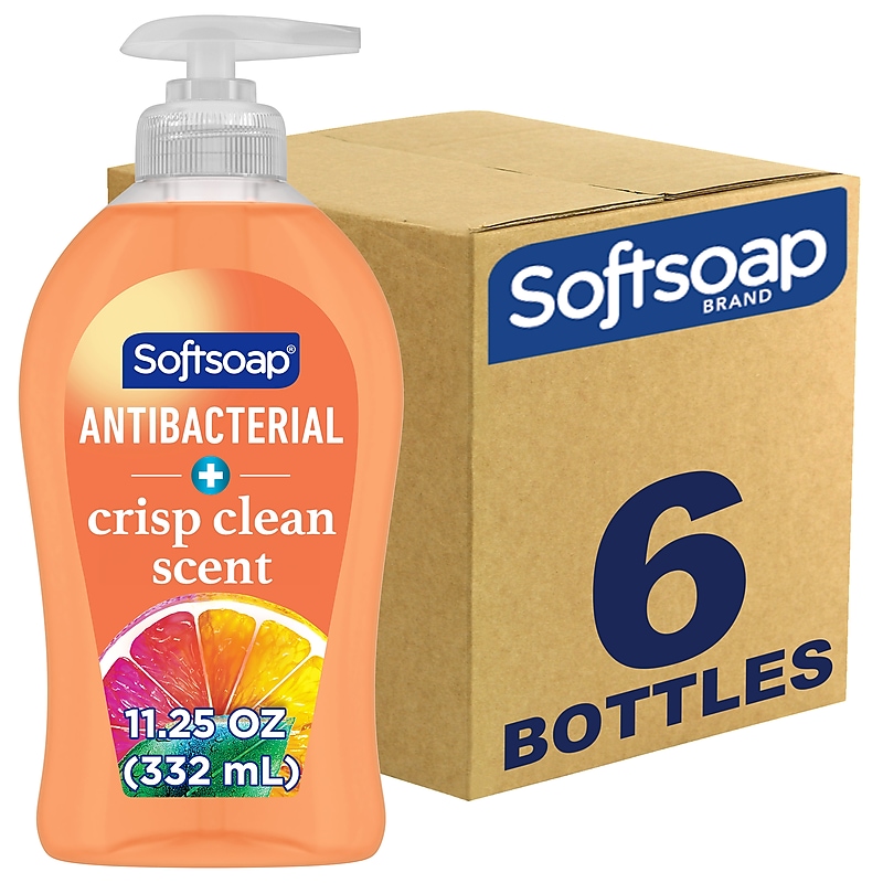 Softsoap Antibacterial Liquid Hand Soap, Crisp Clean Scent, 6/Carton (US03562) image 1