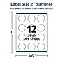 Avery Laser/Inkjet Round Waterproof Multipurpose Labels, 2" Dia., White, 600 Labels/Box (94501)~#|#~957ADBB6-3ADA-4986-AB19B7C65FBD97D7_sc7