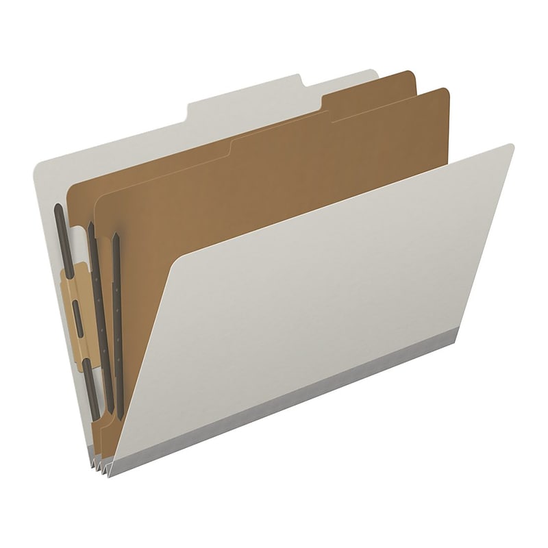 Medical Arts Press Pressboard Classification Folder, 2 Dividers, 2" Expansion, Legal Size, Gray, 10/Box (DV-T52-26-3GRY) image 1