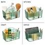 mDesign 4-Section Plastic Desktop Caddy Organizer with Handle, Plastic, Sage (26052)~#|#~957EE31D-5881-461D-B150DEADFB126634_sc7