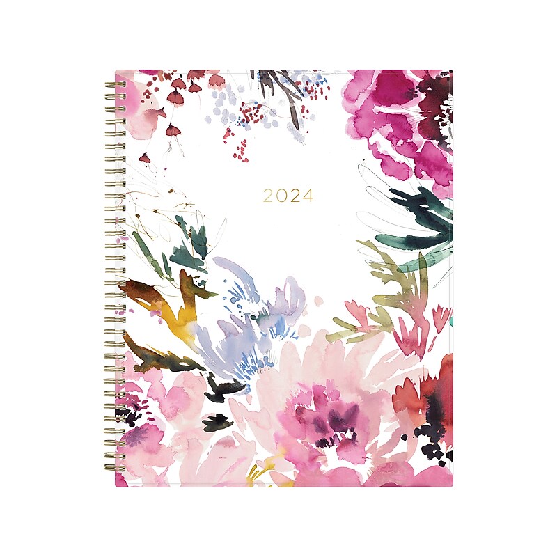 2024 Blue Sky Kelly Ventura Magenta Bloom 8.5" x 11" Weekly & Monthly Planner, Multicolor (140945-24) image 1
