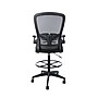 Boss Flip Arm Mesh/Fabric Stool with Footrest and Lumbar Support, Black (B16366BK-BK)~#|#~958753F5-B560-49F5-B9B01C74DA830DD6_sc7