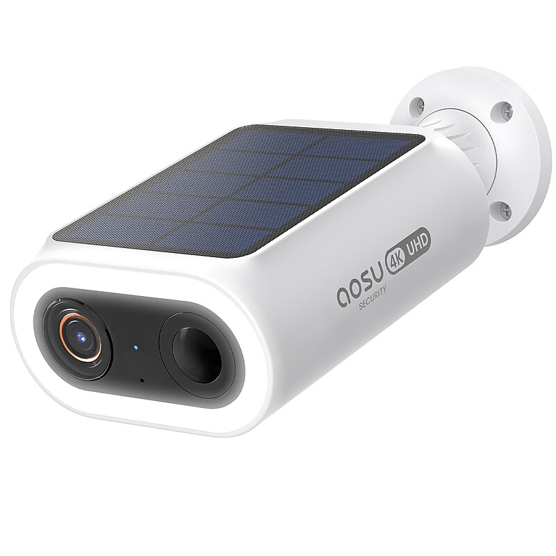 aosu SolarCam P1 Max Outdoor Wireless Security Camera, White (ASUC8S2CA11) image 1